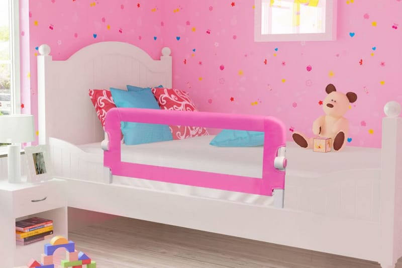 sengegelænder til barneseng 102 x 42 cm pink - Lyserød - Møbler - Børnemøbler - Børneseng & juniorseng