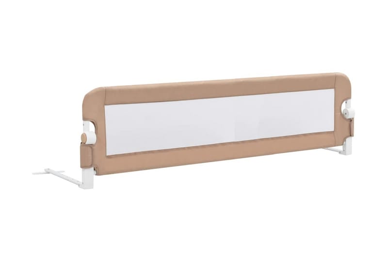 sengegelænder til barneseng 150 x 42 cm polyester gråbrun - Brun - Møbler - Børnemøbler - Børneseng & juniorseng