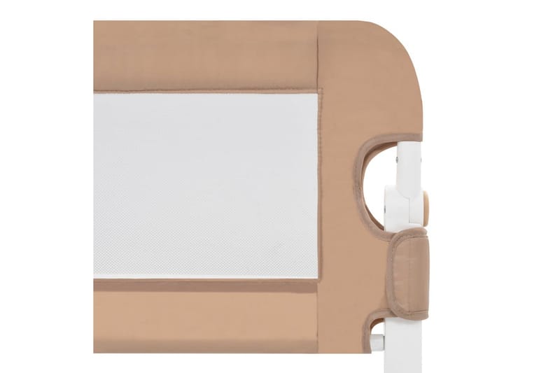 sengegelænder til barneseng 150 x 42 cm polyester gråbrun - Brun - Møbler - Børnemøbler - Børneseng & juniorseng