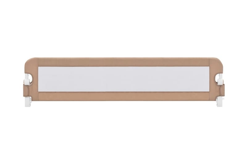 sengegelænder til barneseng 180 x 42 cm polyester gråbrun - Brun - Børneseng & juniorseng - Sengehest