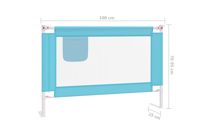 sengehest 100x25 cm stof blå - Blå - Møbler - Børnemøbler - Børneseng & juniorseng