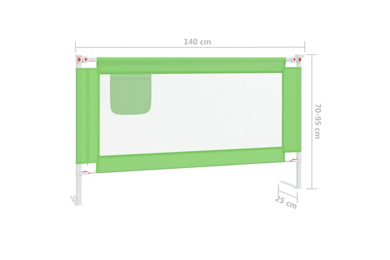 sengehest 140x25 cm stof grøn - Grøn - Børneseng & juniorseng - Sengehest