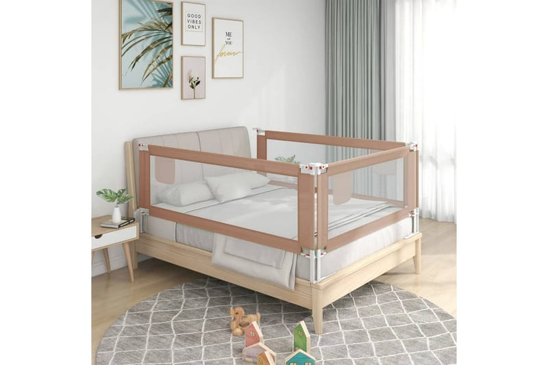 sengehest 150x25 cm stof gråbrun - Gråbrun - Møbler - Børnemøbler - Børneseng & juniorseng