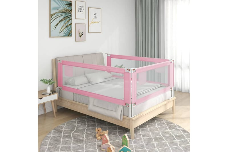 sengehest 150x25 cm stof lyserød - Lyserød - Møbler - Børnemøbler - Børneseng & juniorseng