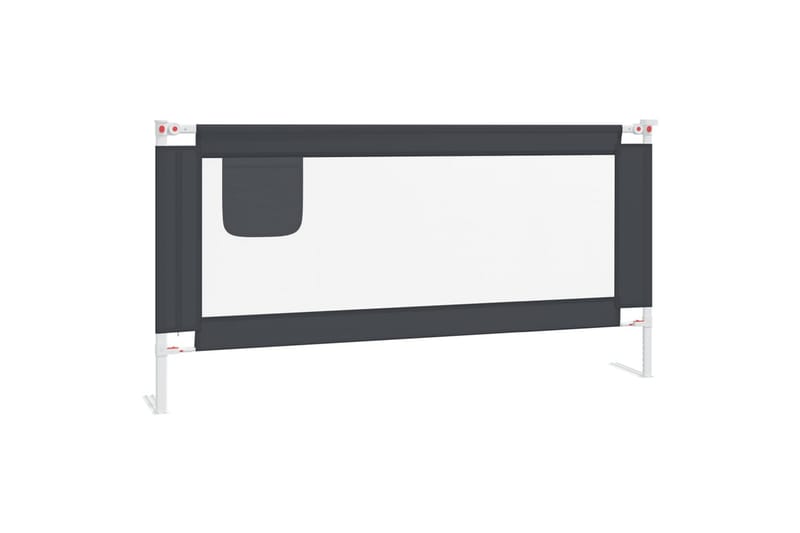 sengehest 180x25 cm stof mørkegrå - Grå - Møbler - Børnemøbler - Børneseng & juniorseng