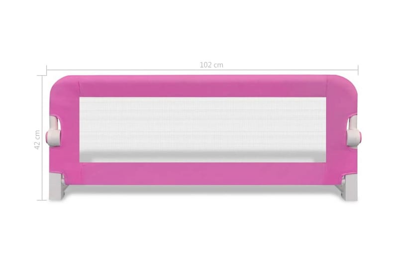 Sengehest Til Børn 2 Stk. 102 X 42 Cm Pink - Lyserød - Møbler - Børnemøbler - Børneseng & juniorseng