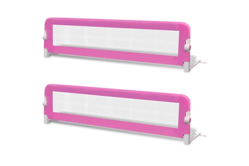 Sengehest Til Børn 2 Stk. 150 X 42 Cm Pink - Lyserød - Møbler - Børnemøbler - Børneseng & juniorseng