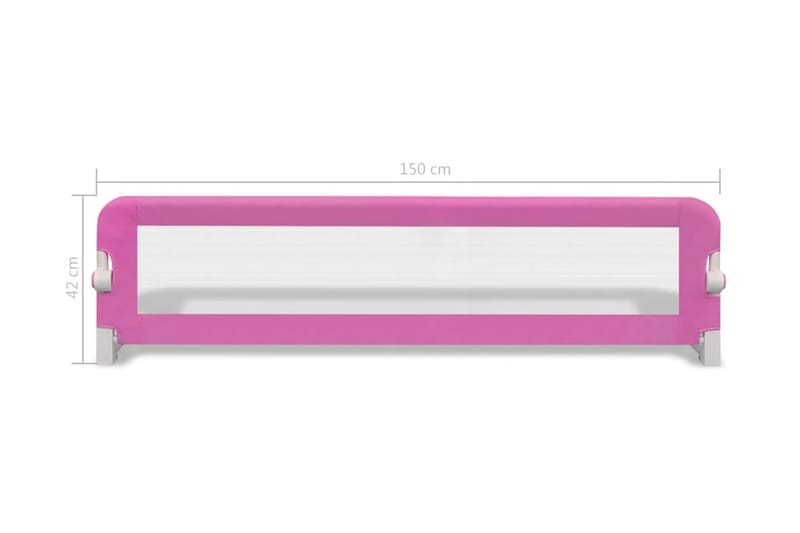 Sengehest Til Børn 2 Stk. 150 X 42 Cm Pink - Lyserød - Møbler - Børnemøbler - Børneseng & juniorseng