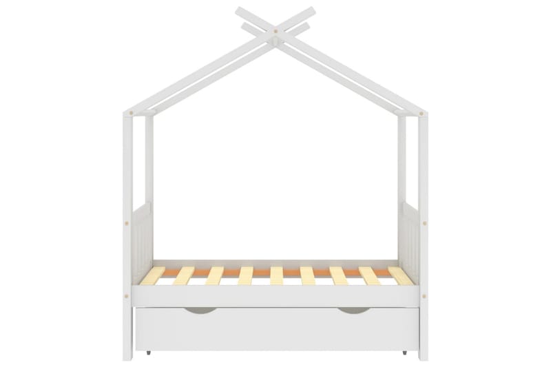 sengestel til børneseng 70x140 cm med skuffe fyrretræ hvid - Hvid - Børneseng & juniorseng - Enkeltseng barn