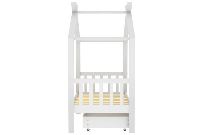 sengestel til børneseng 70x140 cm med skuffe fyrretræ hvid - Hvid - Børneseng & juniorseng - Enkeltseng barn