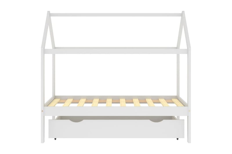 sengestel til børneseng 80x160 cm med skuffe fyrretræ hvid - Hvid - Møbler - Børnemøbler - Børneseng & juniorseng