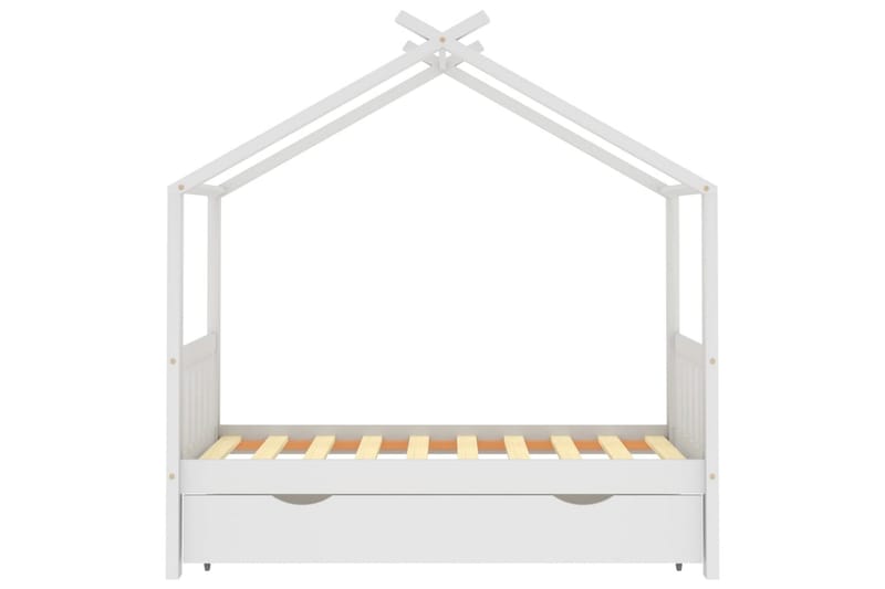 sengestel til børneseng 80x160 cm med skuffe fyrretræ hvid - Hvid - Møbler - Børnemøbler - Børneseng & juniorseng