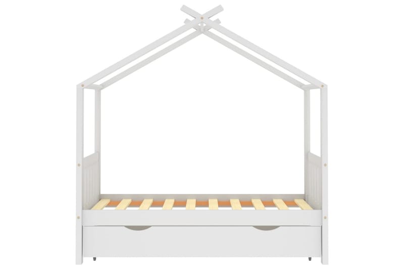 sengestel til børneseng 80x160 cm med skuffe fyrretræ hvid - Hvid - Børneseng & juniorseng - Enkeltseng barn