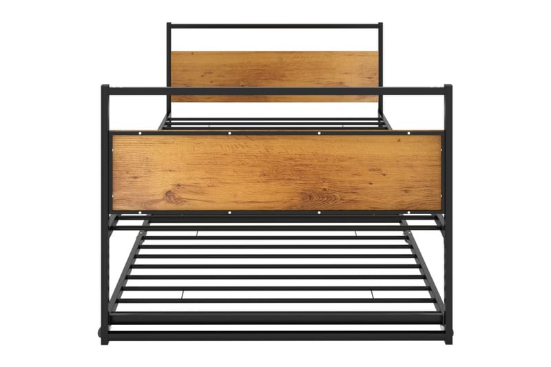 sengestel til udtræksseng 90x200 cm metal sort - Sort - Møbler - Børnemøbler - Børneseng & juniorseng