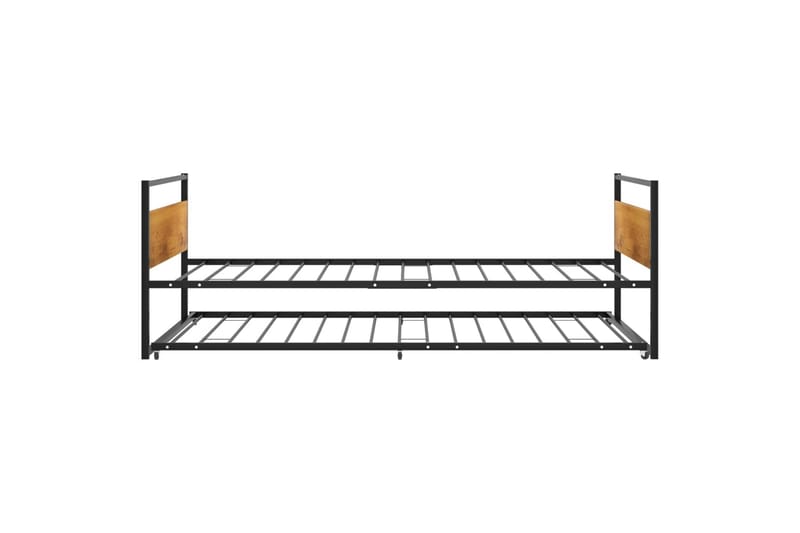 sengestel til udtræksseng 90x200 cm metal sort - Sort - Møbler - Børnemøbler - Børneseng & juniorseng