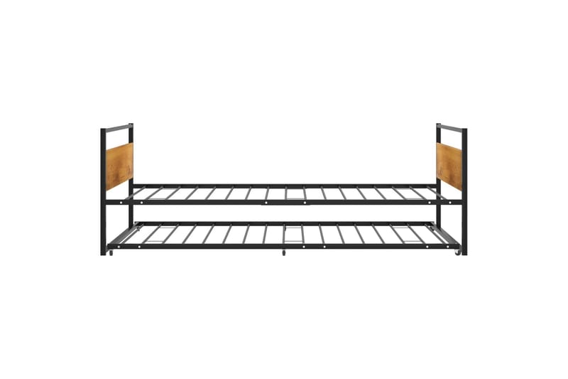 sengestel til udtræksseng 90x200 cm metal sort - Sort - Børneseng & juniorseng - Enkeltseng barn