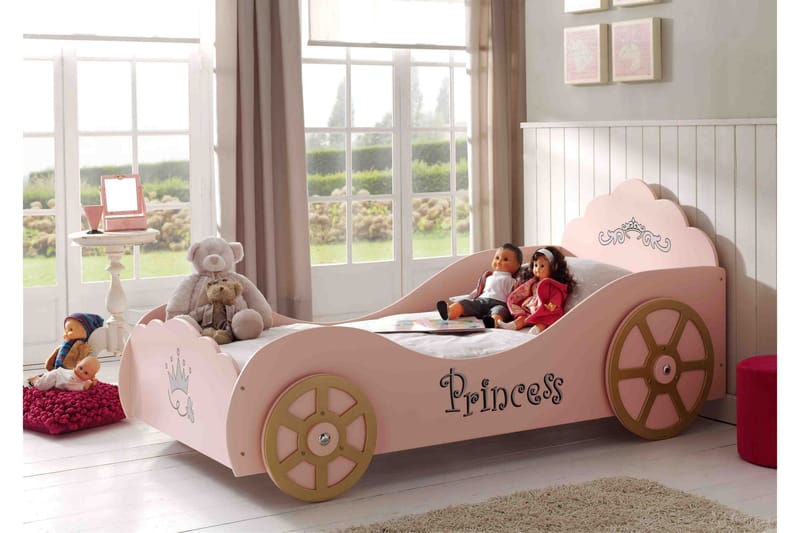 Toycaz Bilseng Prinsesse - Lyserød - Møbler - Børnemøbler - Børneseng & juniorseng