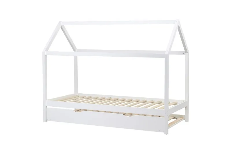 Udtrækkelig børneseng Crillon - Hvid - Møbler - Børnemøbler - Børneseng & juniorseng - Husseng