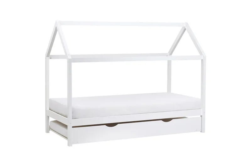 Udtrækkelig børneseng Crillon - Hvid - Møbler - Børnemøbler - Børneseng & juniorseng - Husseng