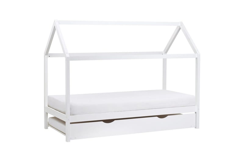 Udtrækkelig børneseng Crillon - Hvid - Møbler - Børnemøbler - Børneseng & juniorseng - Husseng