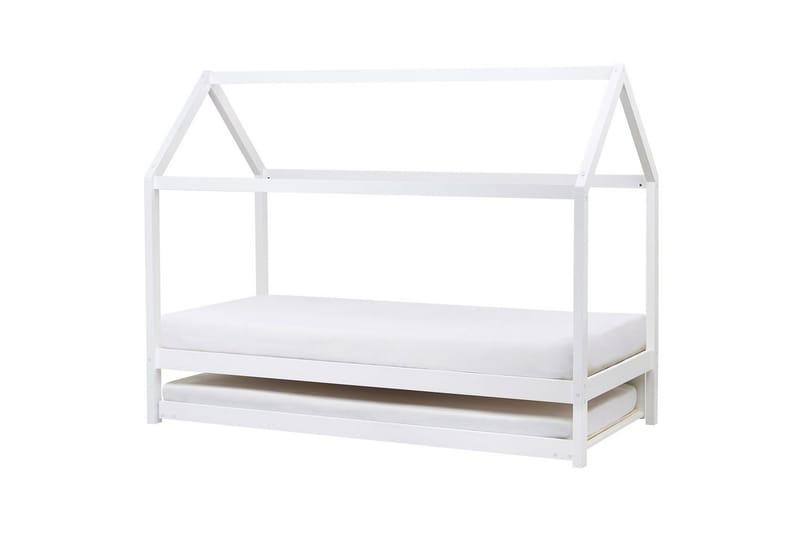 Udtrækkelig børneseng Crillon - Hvid - Møbler - Børnemøbler - Børneseng & juniorseng - Husseng