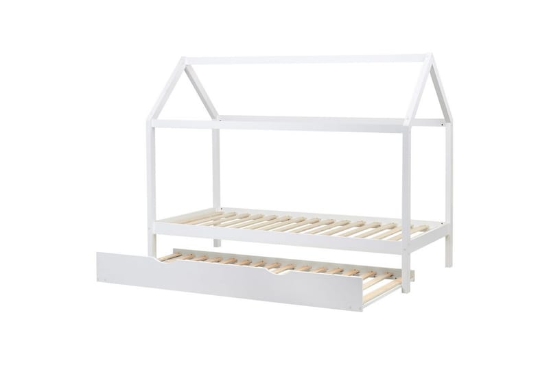 Udtrækkelig børneseng Crillon - Hvid - Møbler - Børnemøbler - Børneseng & juniorseng - Husseng