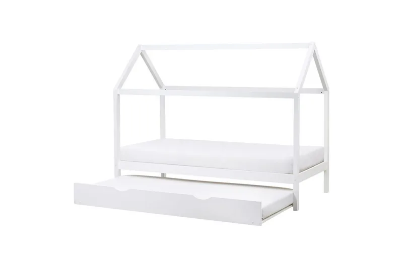 Udtrækkelig børneseng Crillon - Hvid - Møbler - Børnemøbler - Børneseng & juniorseng - Husseng