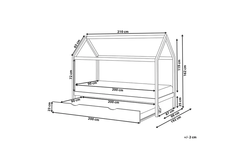 Udtrækkelig børneseng Crillon - Lyst træ - Møbler - Børnemøbler - Børneseng & juniorseng - Husseng