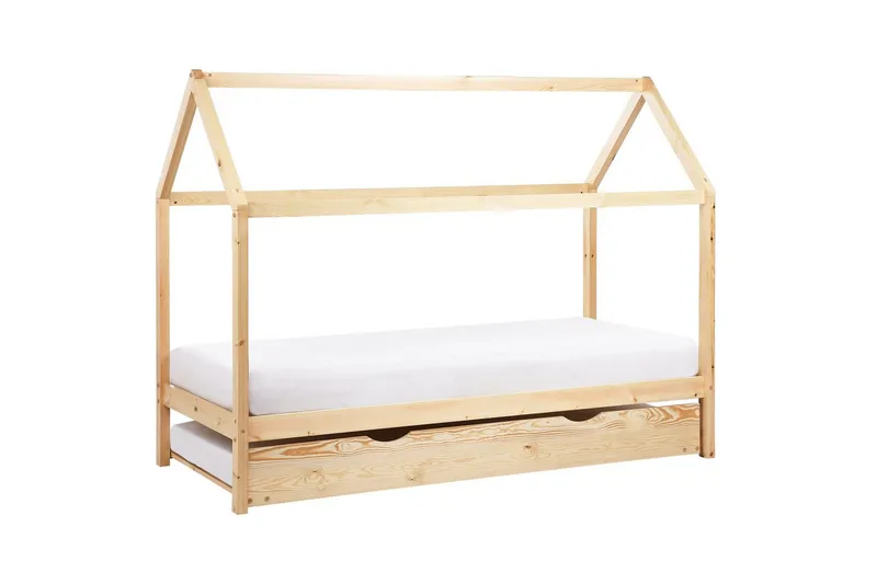 Udtrækkelig børneseng Crillon - Lyst træ - Møbler - Børnemøbler - Børneseng & juniorseng - Husseng