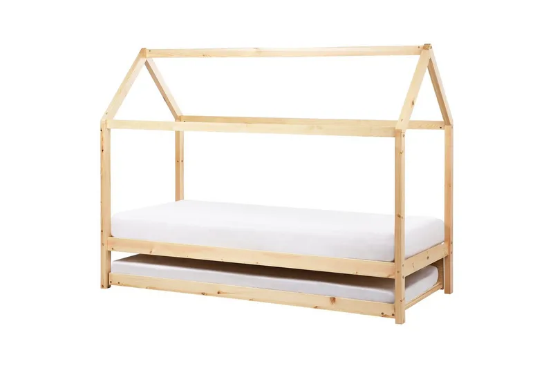 Udtrækkelig børneseng Crillon - Lyst træ - Møbler - Børnemøbler - Børneseng & juniorseng - Husseng