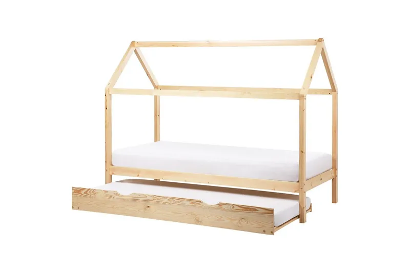 Udtrækkelig børneseng Crillon - Lyst træ - Møbler - Børnemøbler - Børneseng & juniorseng - Husseng
