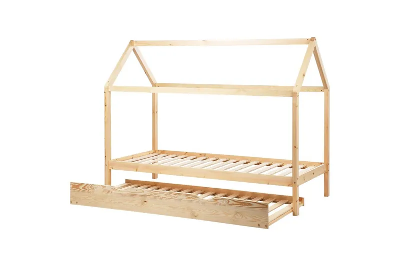 Udtrækkelig børneseng Crillon - Lyst træ - Møbler - Børnemøbler - Børneseng & juniorseng - Husseng