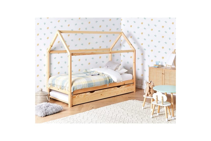 Udtrækkelig børneseng Crillon - Lyst træ - Møbler - Børnemøbler - Børneseng & juniorseng - Husseng