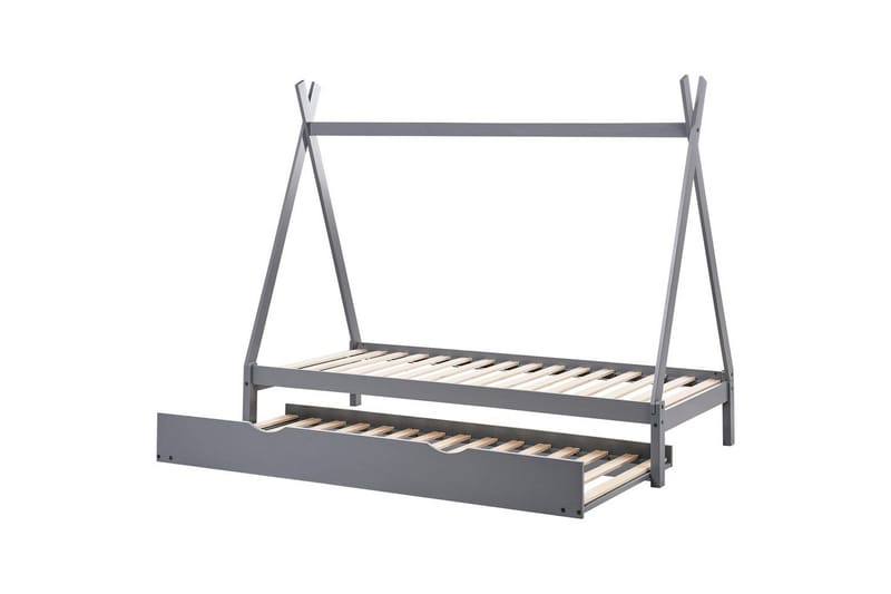 Udtrækkelig børneseng Talmontiers - Grå - Møbler - Børnemøbler - Børneseng & juniorseng - Husseng
