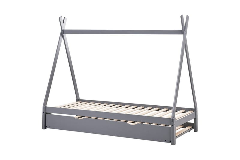 Udtrækkelig børneseng Talmontiers - Grå - Møbler - Børnemøbler - Børneseng & juniorseng - Husseng