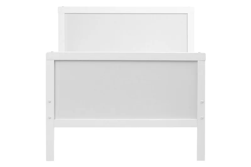 Udtrækkelig småbørnsseng Montigny - Hvid - Møbler - Børnemøbler - Børneseng & juniorseng - Vokseseng