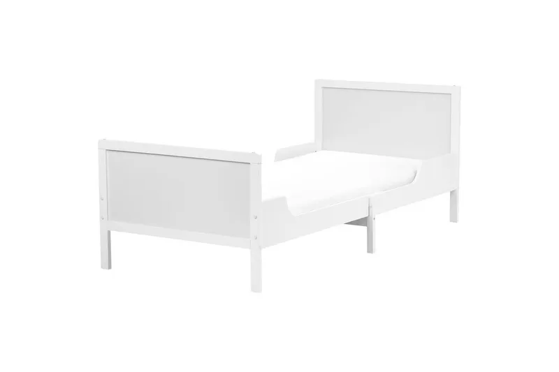 Udtrækkelig småbørnsseng Montigny - Hvid - Møbler - Børnemøbler - Børneseng & juniorseng - Vokseseng