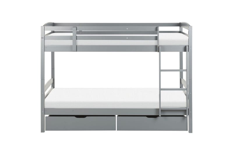 Våningssäng med lådor Beliani Regat med lådor Grå Grey - Møbler - Børnemøbler - Børneseng & juniorseng - Køjeseng børn