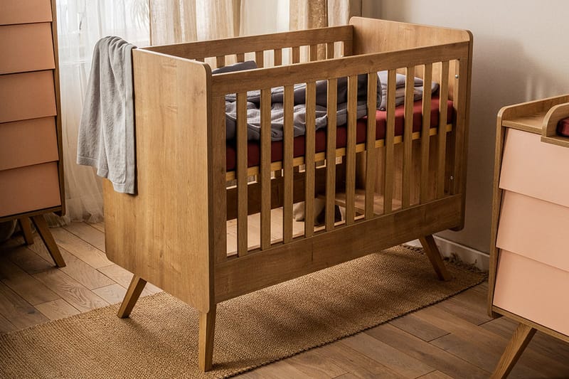 Vintage Tremmeseng 60x120 cm Træ/Natur - VOX - Møbler - Børnemøbler - Børneseng & juniorseng - Tremmeseng