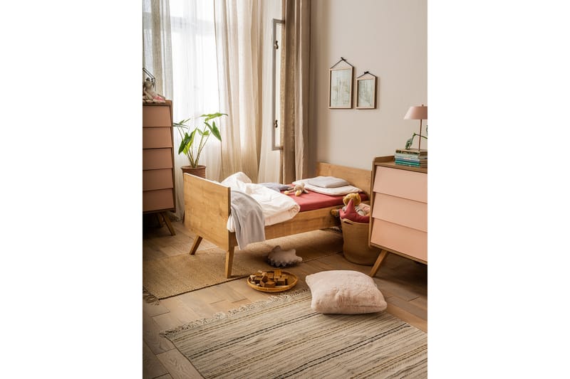Vintage Tremmeseng 70x140 cm Træ/Natur - VOX - Møbler - Børnemøbler - Børneseng & juniorseng - Tremmeseng
