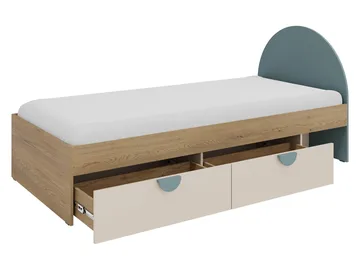Zarek Juniorseng 90x200 cm - Brun, pink og beige - Møbler - Børnemøbler - Børneseng & juniorseng