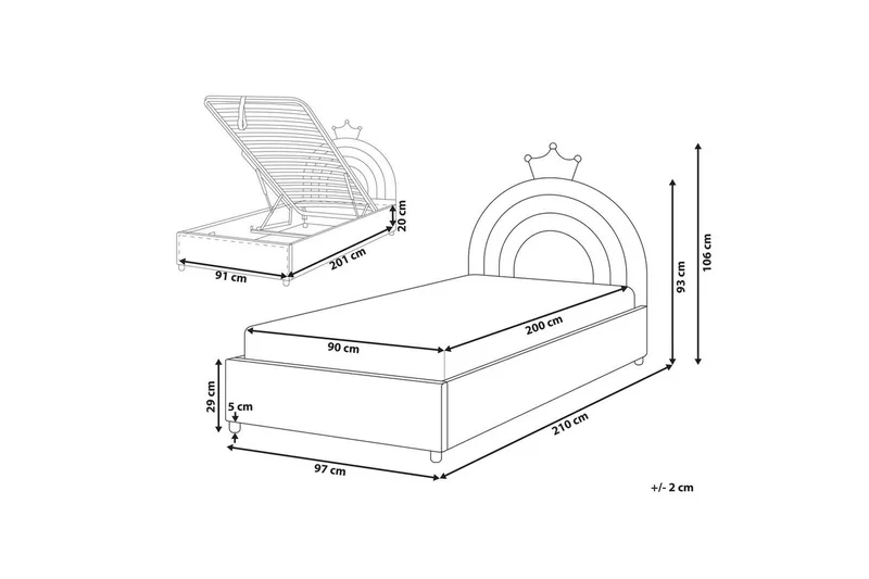 Børneseng med opbevaring Grisetot - Møbler - Børnemøbler - Børneseng & juniorseng
