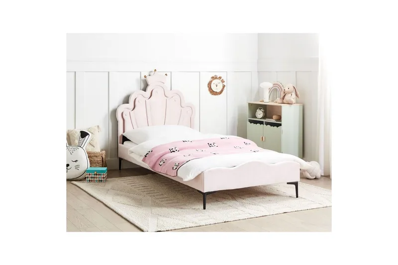 Børneseng Rubian - Lyserød, Sort - Møbler - Børnemøbler - Børneseng & juniorseng