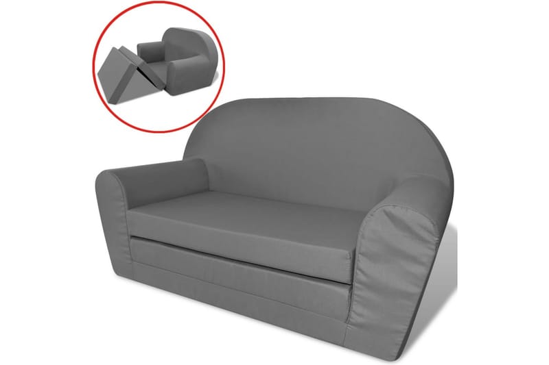 Udfoldelig Børnesofastol Grå - Grå - Møbler - Børnemøbler - Børnesofa