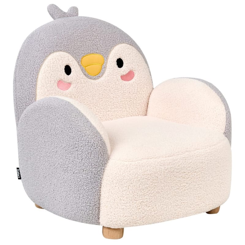 Børnelænestol Hervik - Grå, hvid, brun/50x55x60 - Møbler - Børnemøbler - Børnestol - Børne lænestol