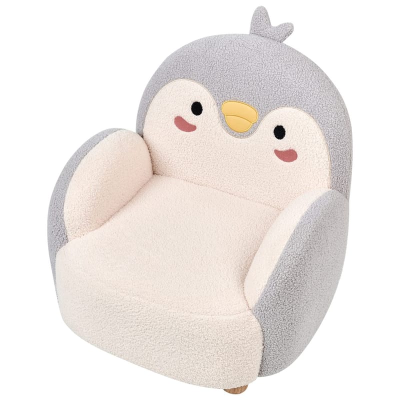 Børnelænestol Hervik - Grå, hvid, brun/50x55x60 - Møbler - Børnemøbler - Børnestol - Børne lænestol