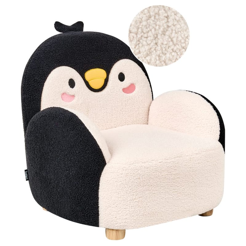 Børnelænestol Hervik, Sort, hvid, brun/50x55x60