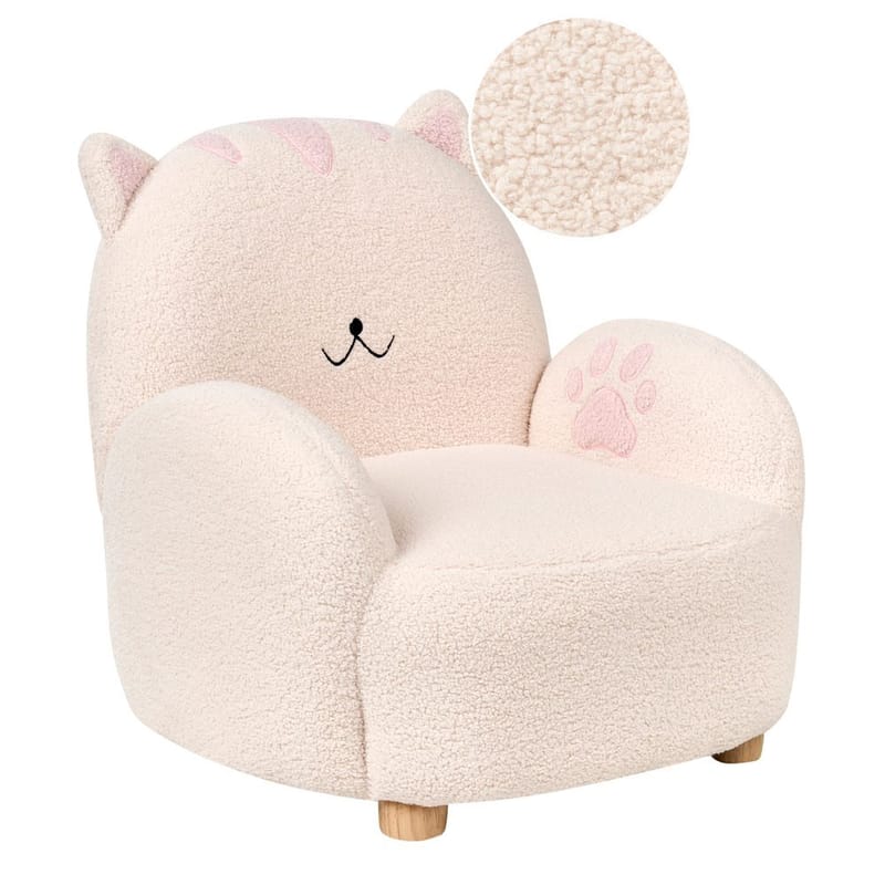 Børnelænestol Zoar, Hvid, brun