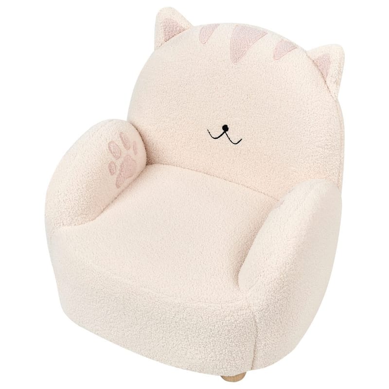 Børnelænestol Zoar - Hvid, brun - Møbler - Børnemøbler - Børnestol - Børne lænestol