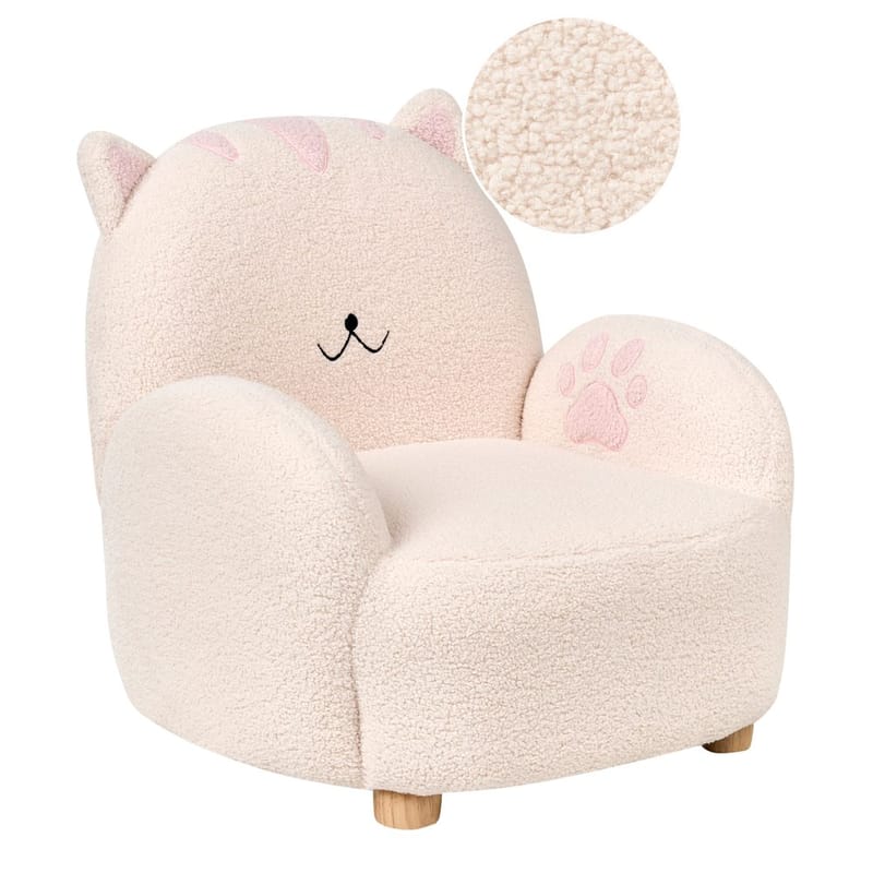 Børnelænestol Zoar, Hvid, brun